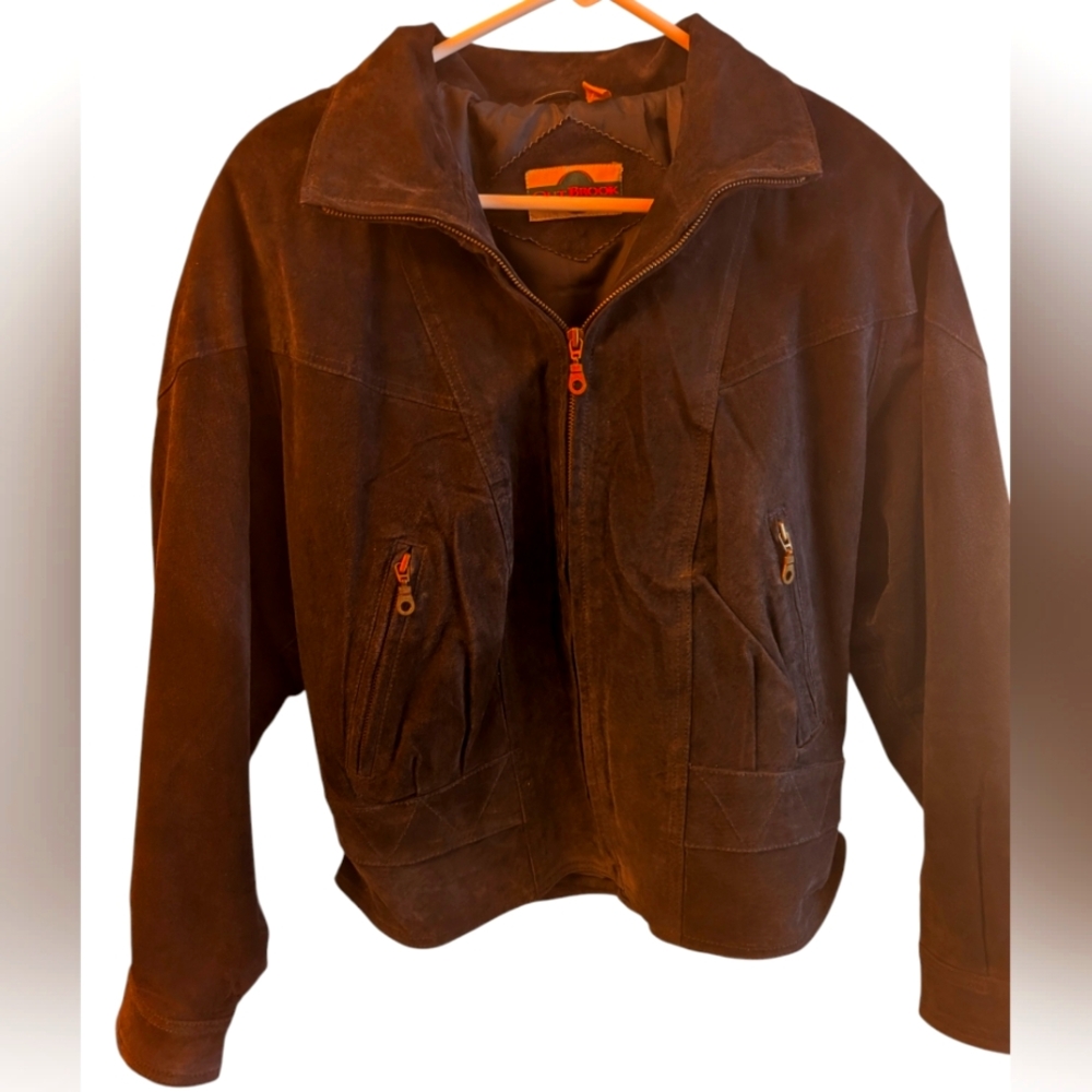 Ladies Outbrook Genuine Leather Suede Jacket